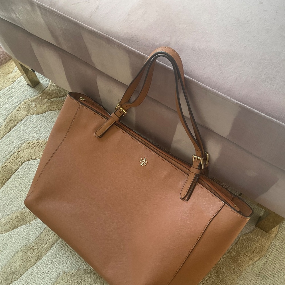 Tory Burch brown work bag tote Buckle - Picture 5 of 16